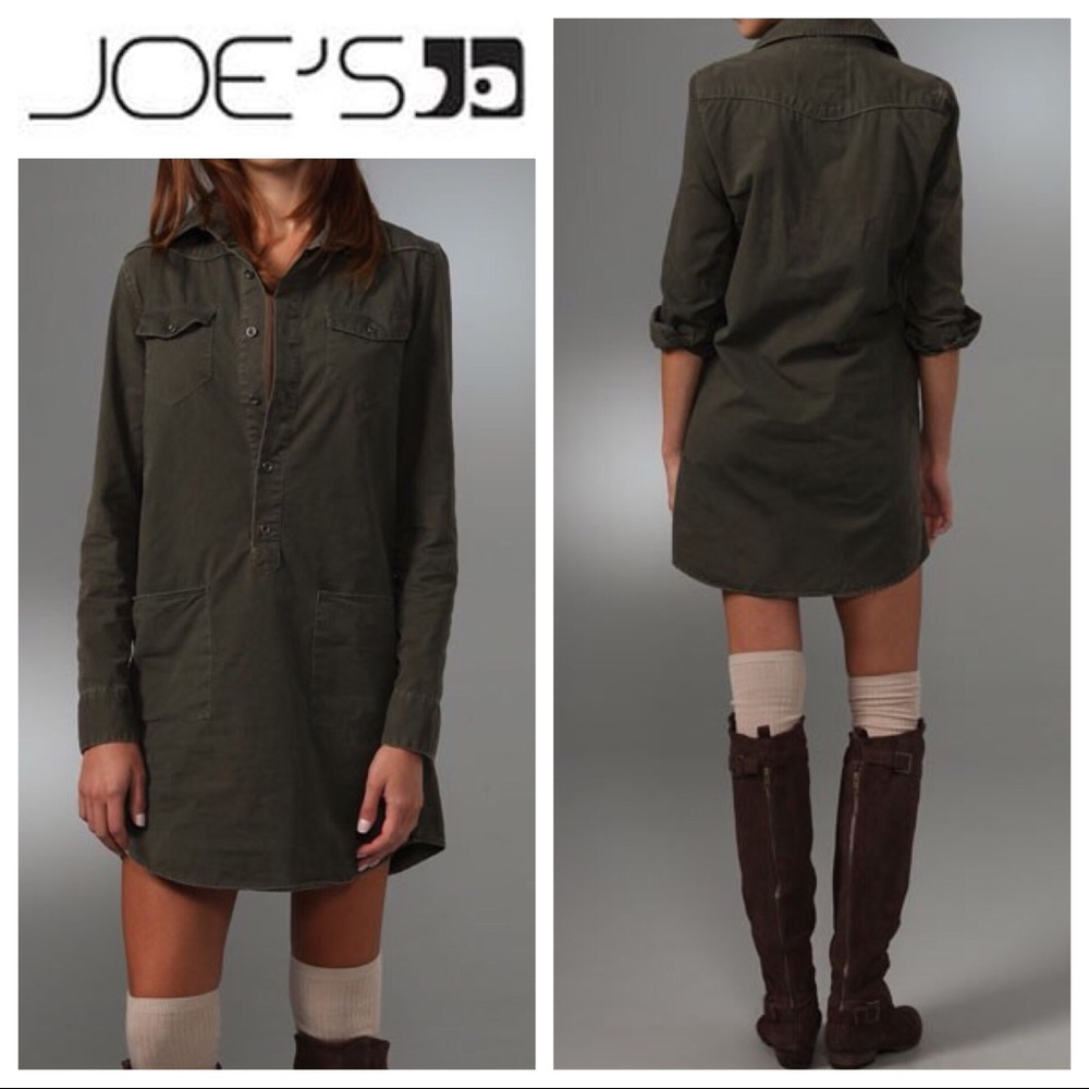 The Shirt long shirt short dress distressed army